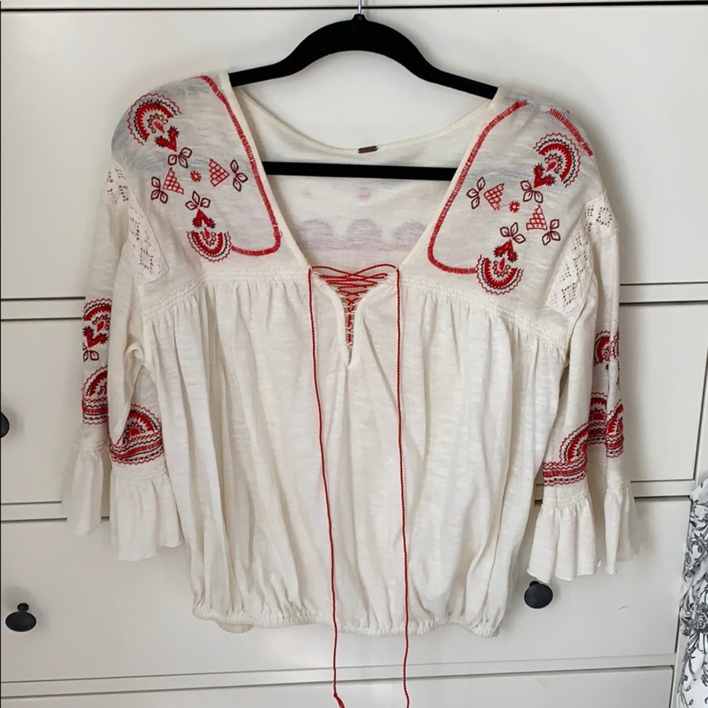Free People Embroidered top